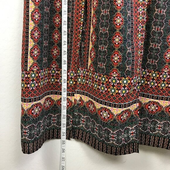 Forever 21 Floral Front Tie Boho Maxi Dress  Size Large - Picture 10 of 13